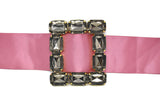 Gemstone Ribbon Slider Square Amber 3.40" x 3"
