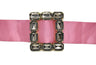Gemstone Ribbon Slider Square Amber 3.40" x 3"