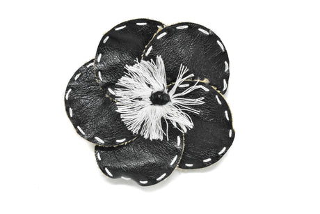 Flower Applique Vinyl Stitched 2.88"