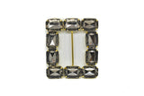 Gemstone Ribbon Slider Square Amber 3.40" x 3"
