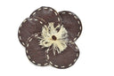 Flower Applique Vinyl Stitched 2.88"