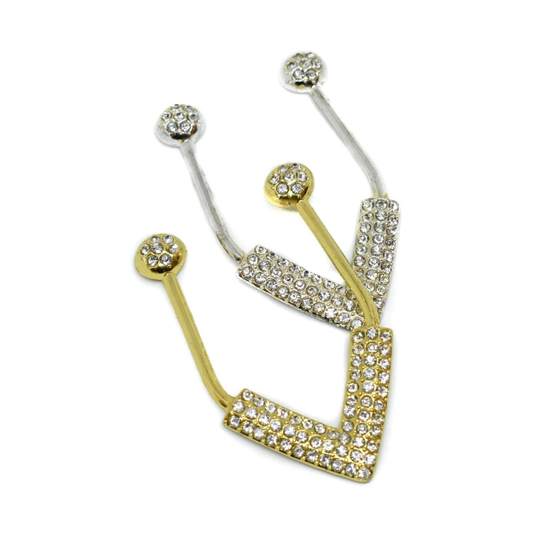 Rhinestone V-Shape Buckle Connector