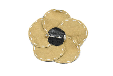 Flower Applique Vinyl Stitched 2.88"