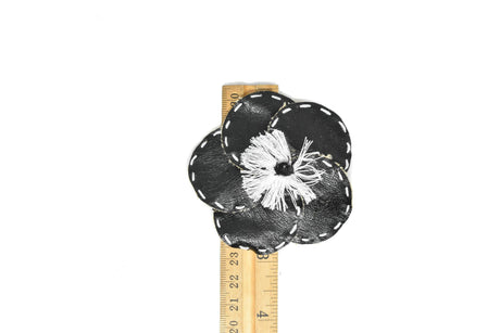 Flower Applique Vinyl Stitched 2.88"