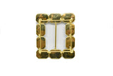 Gemstone Ribbon Slider Square Amber 3.40" x 3"