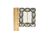 Gemstone Ribbon Slider Square Amber 3.40" x 3"
