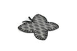 Butterfly Iron-On Patch Hologram Gray 2.75"