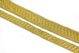Embroidered Trim Metallic Gold 1 Yard