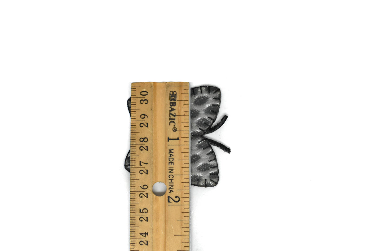Butterfly Iron-On Patch Hologram Gray 2.75"