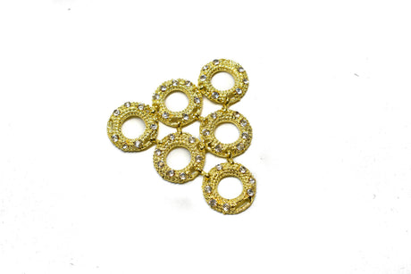 Rhinestone Bikini Connector Gold 3.25"
