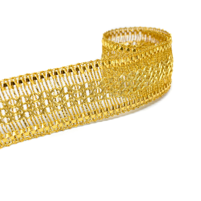 Rick Rack Trim Metallic Gold 1.50"