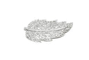 Feather Rhinestone Brooch Gold Silver