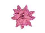 Beaded Flower Pin Pink 2 Pieces
