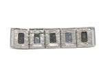 Gemstone Bikini Connector Black Clear Gunmetal
