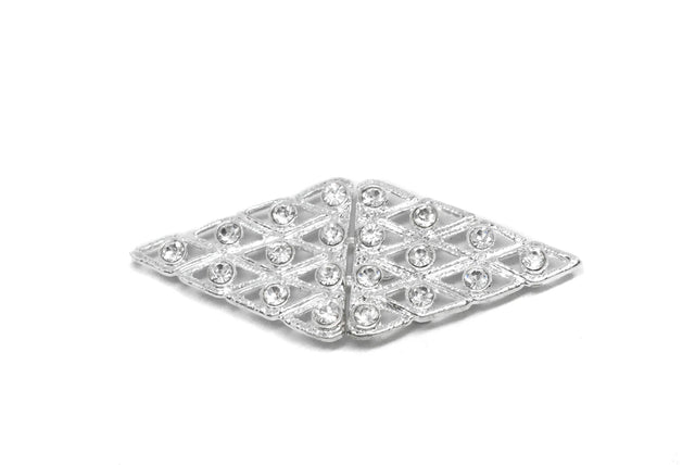 Rhinestone Connector Diamond-Shaped 3 x 1.25