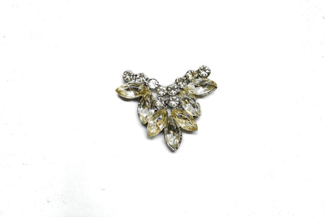 Rhinestone Brooch Floral Shape 2 x 1.50