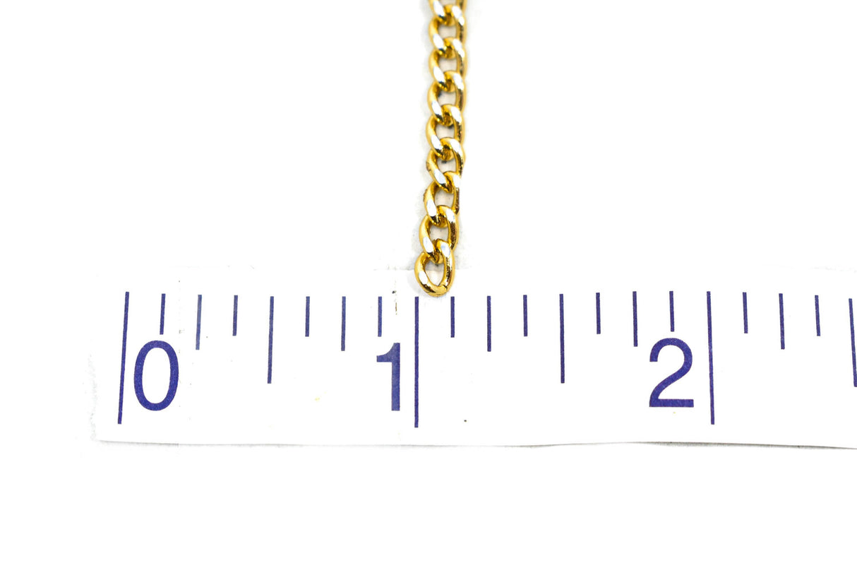 Gold Diamond Cut Chain 2.5 mm