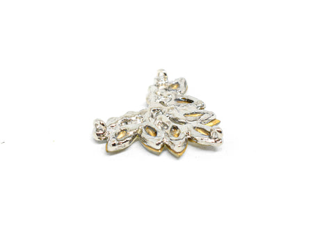 Rhinestone Brooch Floral Shape 2 x 1.50