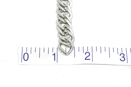Double Link Etched Chain Gold 0.5"