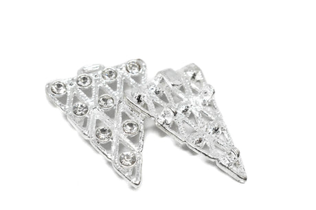 Rhinestone Connector Diamond-Shaped 3 x 1.25