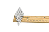 Rhinestone Connector Diamond-Shaped 3 x 1.25