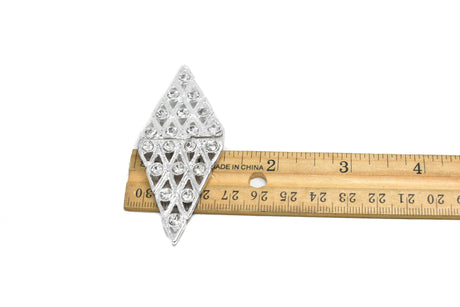 Rhinestone Connector Diamond-Shaped 3 x 1.25