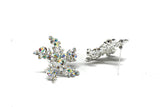 Rhinestone Flower Brooch Aurora Borealis 2"