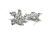 Rhinestone Flower Brooch Aurora Borealis 2"