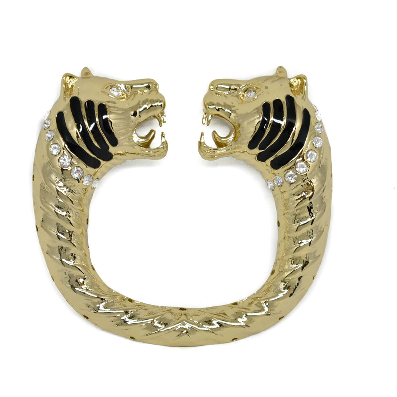Rhinestone Lion Head Buckle