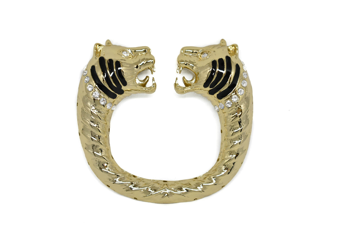 Rhinestone Lion Head Buckle