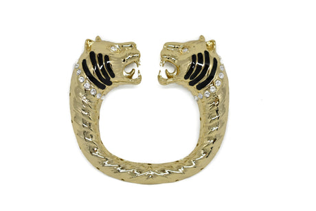 Rhinestone Lion Head Buckle