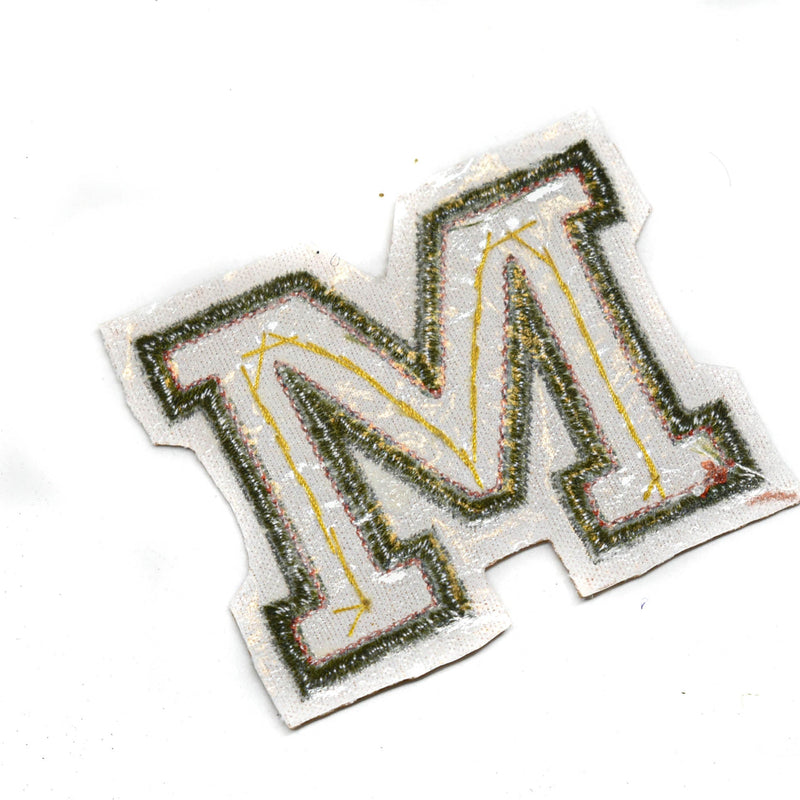 Sequins Letter M Patch 3 x 2.50
