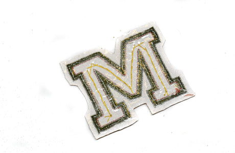 Sequins Letter M Patch 3 x 2.50