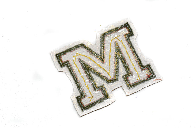 Sequins Letter M Patch 3 x 2.50