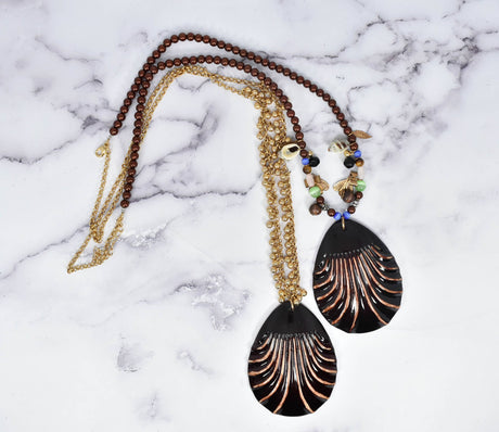 Shell Necklace Flower Bracelet Set