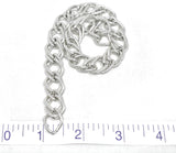 Chain Trim Silver Textured 13 mm