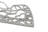 Rhinestone Heart Applique 5.5" x 5.5"