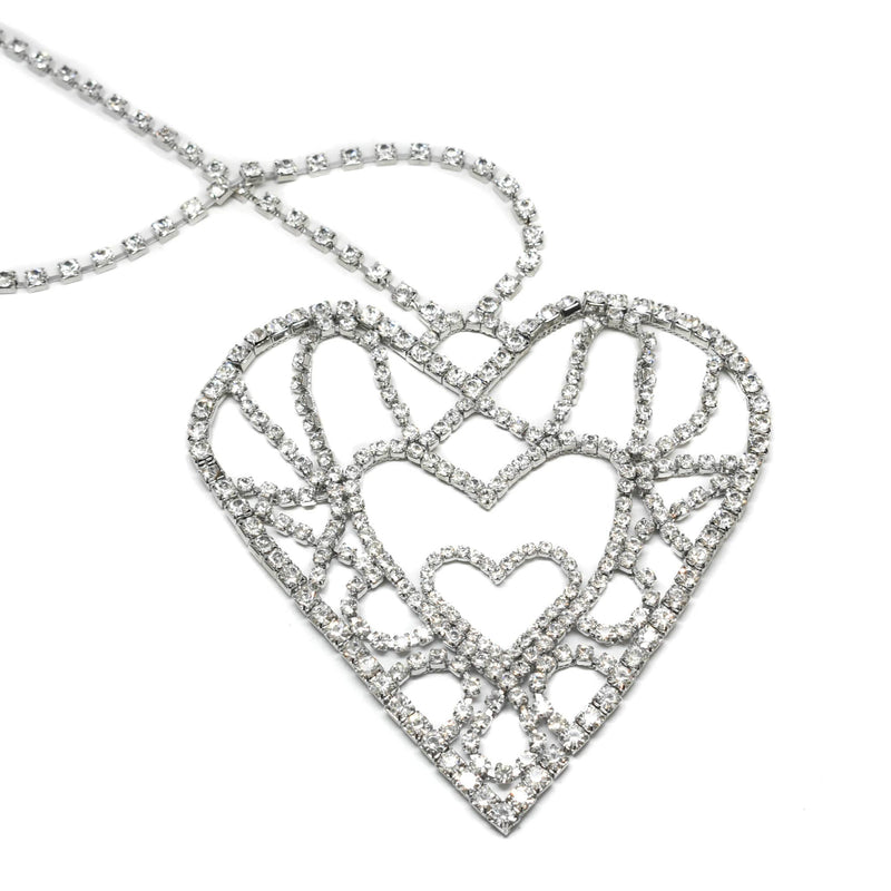 Rhinestone Heart Applique 5.5" x 5.5"