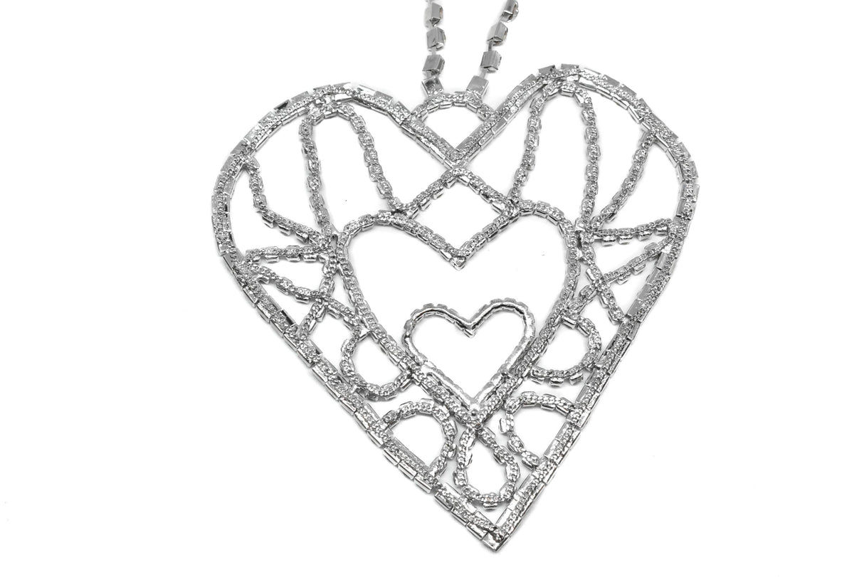Rhinestone Heart Applique 5.5" x 5.5"