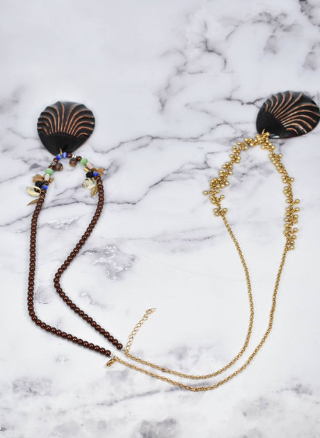 Shell Necklace Flower Bracelet Set