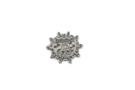 Rhinestone Brooch Pearl 1.50"