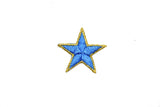 Embroidered Star Appliques Blue Iron-On Patch