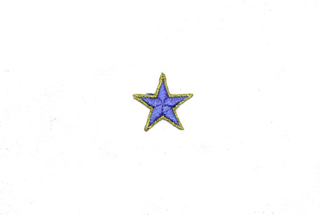Embroidered Star Appliques Blue Iron-On Patch