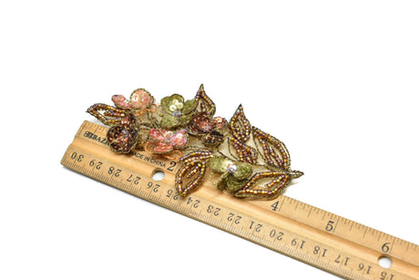 Beaded Sequin Flower Patch 4.25 x 2.75