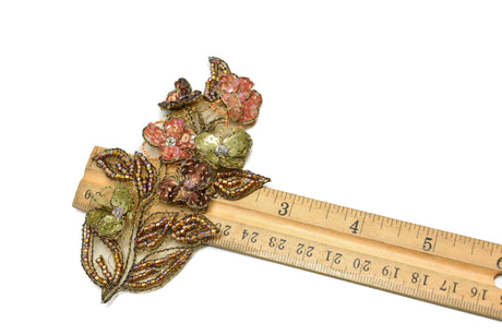 Beaded Sequin Flower Patch 4.25 x 2.75