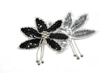 Sequins Beaded Flower Applique 3.5"