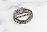 Rhinestone Buckle Slider Black Oval