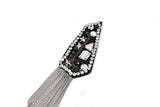 Rhinestone Shoulder Pads with Tassel Chain