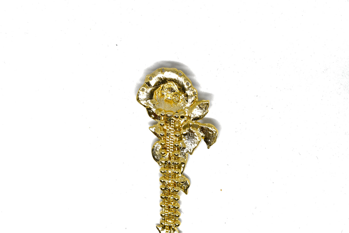 Rhinestone Rose Applique 16 x 1.25
