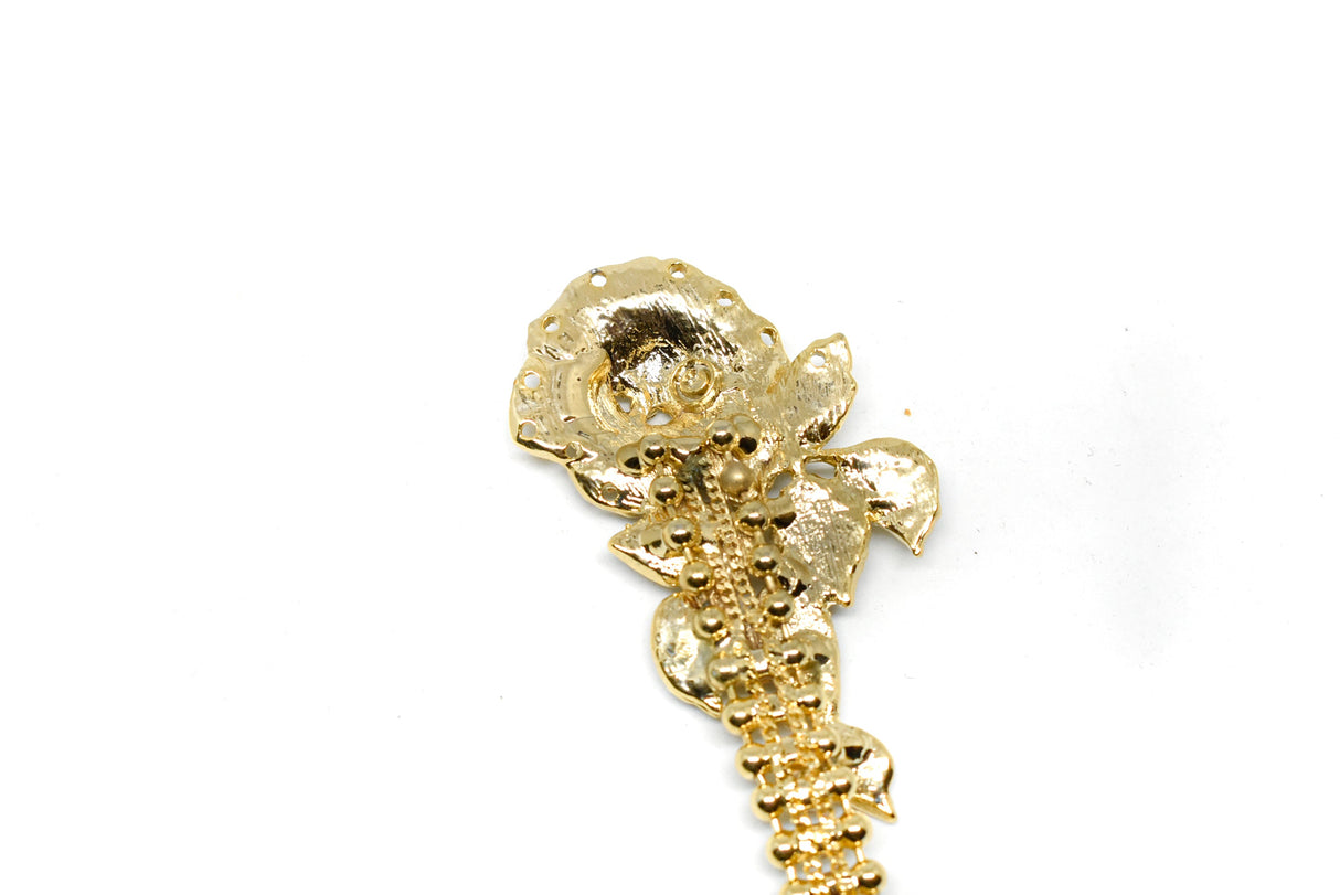 Rhinestone Rose Applique 16 x 1.25